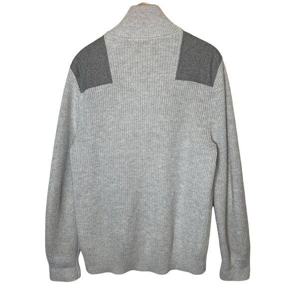 Banana Republic Men’s Wool Blend Popover Sweater Gray, size Large - Picture 3 of 4